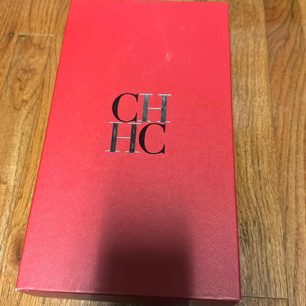 Carolina Herrera Navy blue and Red logo print men shoes
